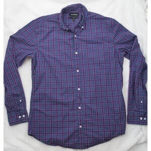 Bonobos Mens Size XL Shirt Slim Fit Long Sleeve Plaid Blue Purple